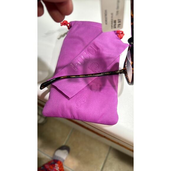 Emilio Pucci 58mm Gradient Cat Eye Sunglasses Dark Havana - Picture 3 of 10